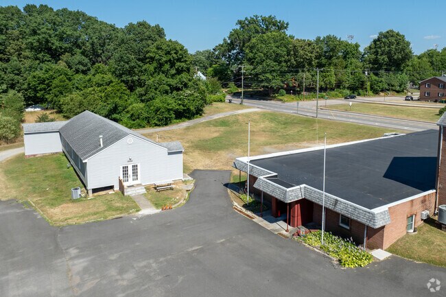 An aerial view of Broadway Christian School.