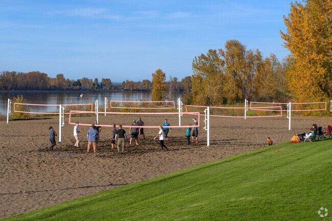 Beach volleyball courts at Frenchman's Bar Park attract Knapp residents.