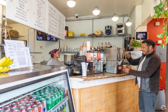 Alem's Coffee in the Sfater area of Oakland serves fresh brewed coffee with an Ethiopian twist.