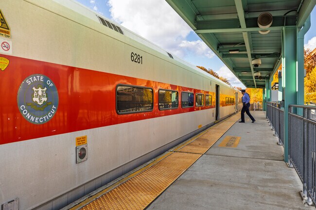 Locals from North End District can take the train to the coast.