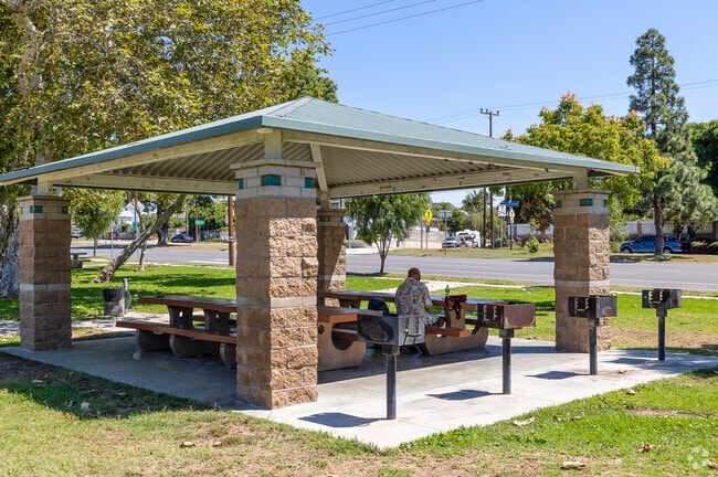 Athens residents can enjoy lunch on the covered benches at Helen Keller Park.