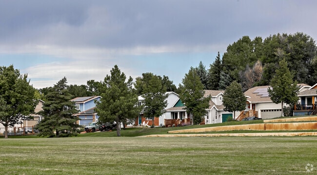 One and two story homes dot the neighborhood of Foothills Green.