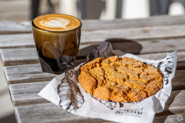 Fresh baked cookies and a gourmet coffee can be had at Sweet Bloom Coffee Roasters.