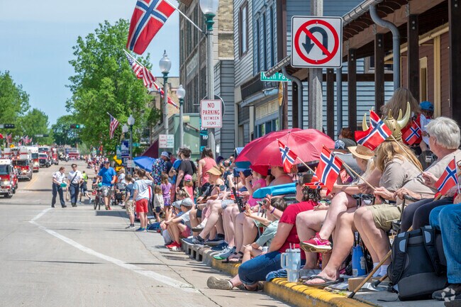 Stoughton's Syttende Mai festival attracts as many as 20,000 people annually to celebrate Norway's National Day and the city's Norwegian heritage.
