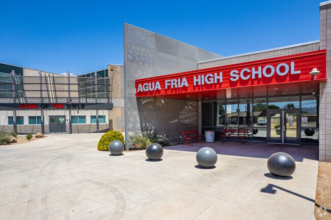 Enter through the welcoming front entrance of Agua Fria High School in Avondale.