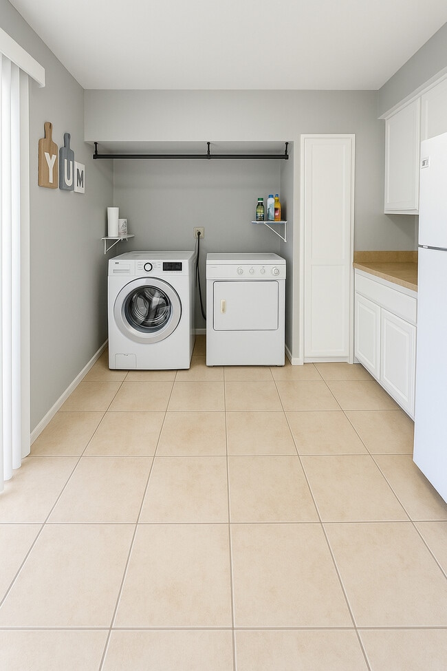 Laundry in kitchen