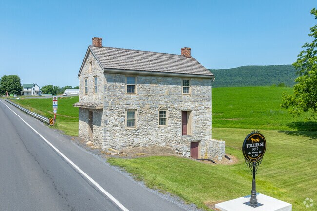 The Chambersburg and Bedford Turnpike Road Company Toll House is a 198-year-old structure that served travelers for a century until 1914 and is now a local landmark of Saint Thomas.