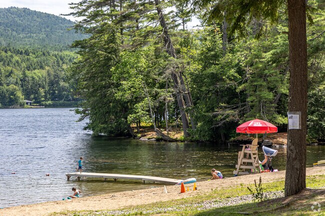 Lake Fairlee offers a private beach to the residents with a lifeguard on site.