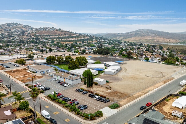 A view from above La Presa Elementary School with improvements underway.