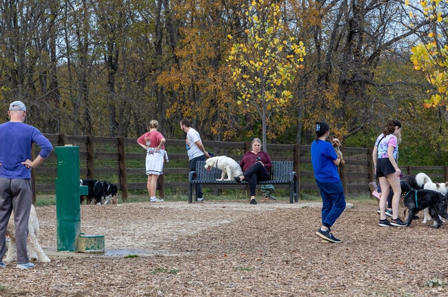 Veterans Park features a dog park, baseball/softball diamonds, and a mountain bike trail.
