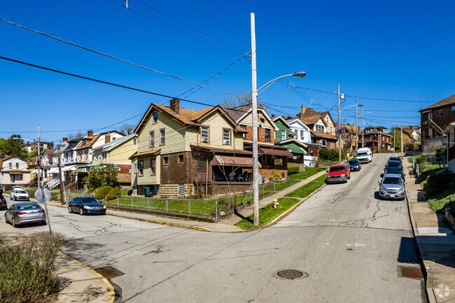 Rows of homes are down the street and around the corner in Mount Oliver Borough.