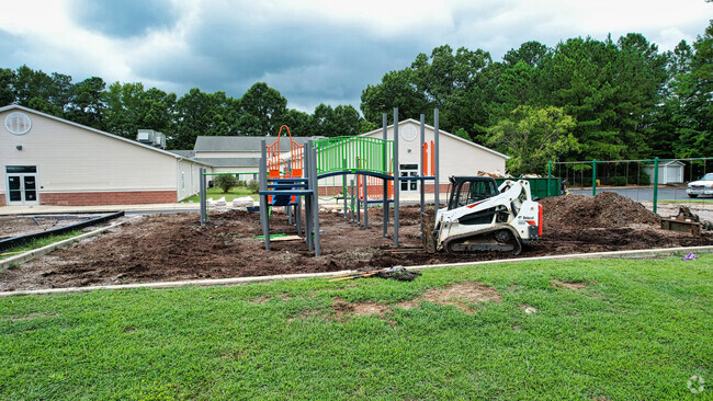 Shot of playground under construction