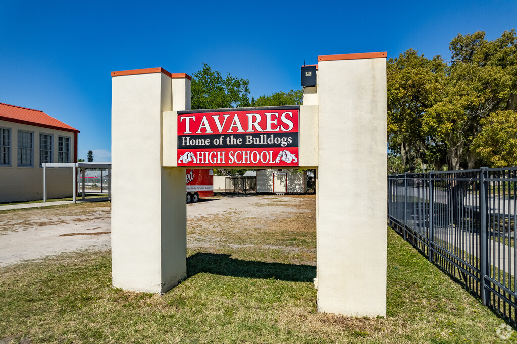 Tavares High School entrance sign, home to the Bulldags.