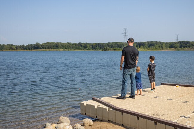 Crandell Lake in the park offers access to watersports like fishing and kayaking.