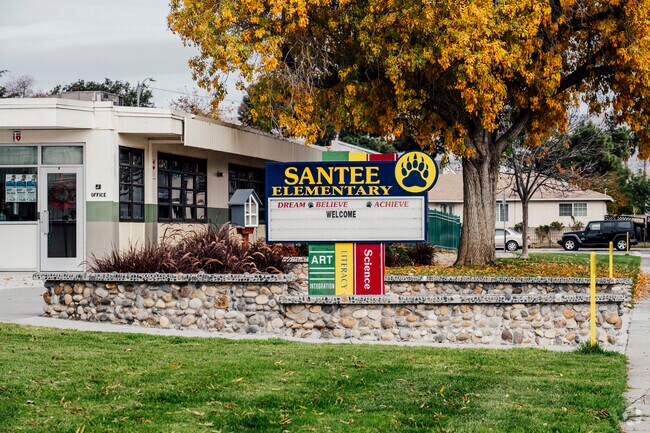 The signage of Santee Elementary School in San Jose, California.