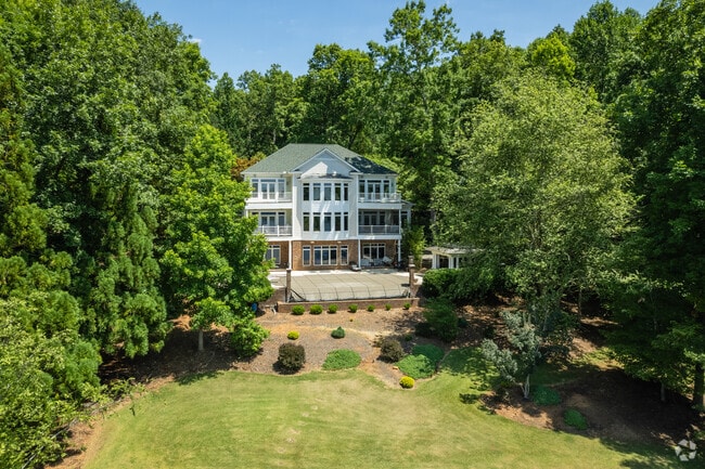 Modern colonial style homes sitting on large plots of land can be found in the area.