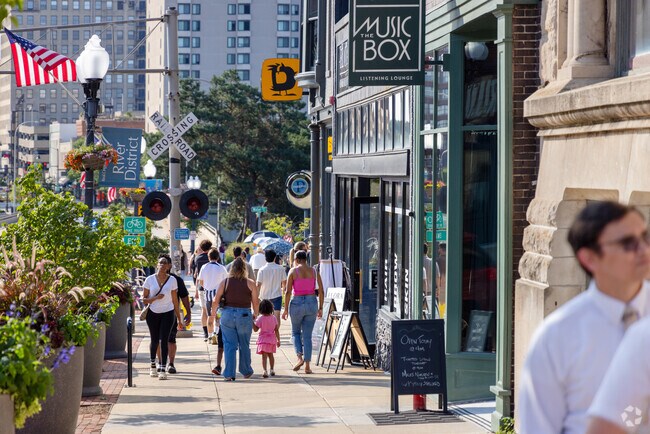 The River District, with a plethora of retail options, is a close drive from Coronado Haskell.