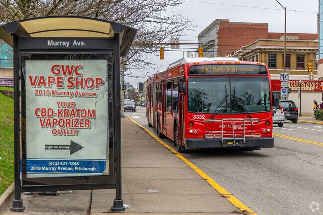 Public transportation is easy to access when in Squirrel Hill South.
