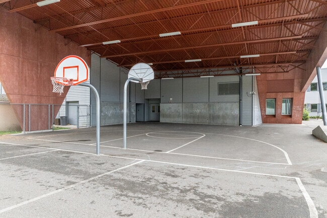 Happy Valley Elementary School basketball court.