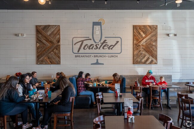 Customers enjoying the meal at Toasted in Panama.