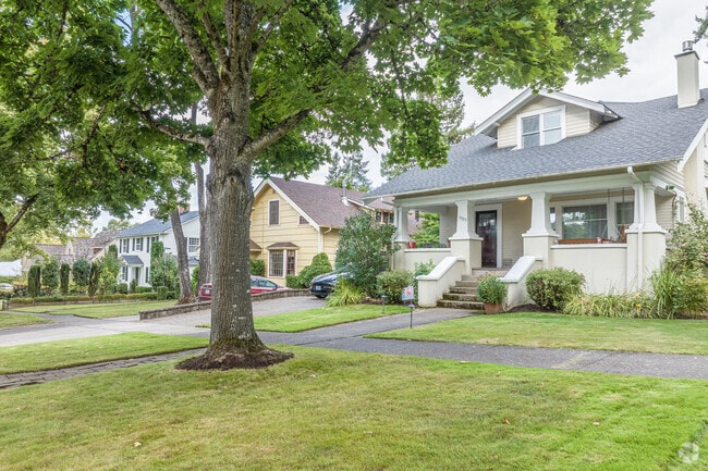 A Row of Classic Homes In the Fairmount Neighborhood in Eugene, OR.