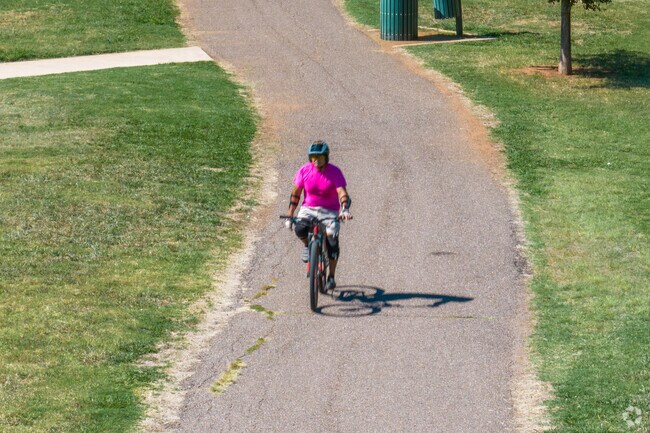 Take an afternoon bike ride through the trails at Bluff Creek Park in Fox Run.