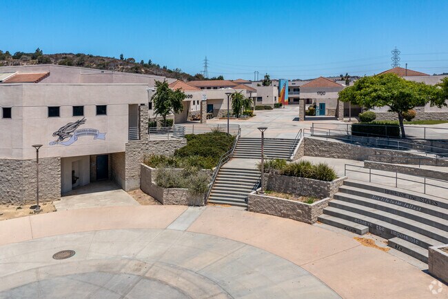Students can enjoy time in the courtyard at Aviara Oaks Middle School in Carlsbad.