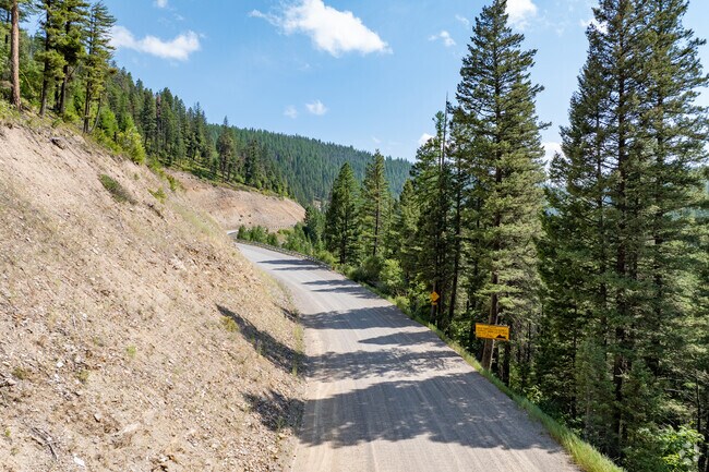 Evaro located along U.S. Route 93 between the Rattlesnake Mountains and the Reservation Divide.