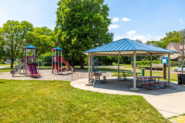 Redhead Park offers a picnic pavilion and a themed playground in Capitol East.