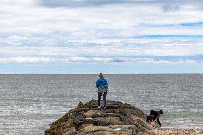 Enjoy breathtaking views from the jetty at Red River Beach in East Harwich.