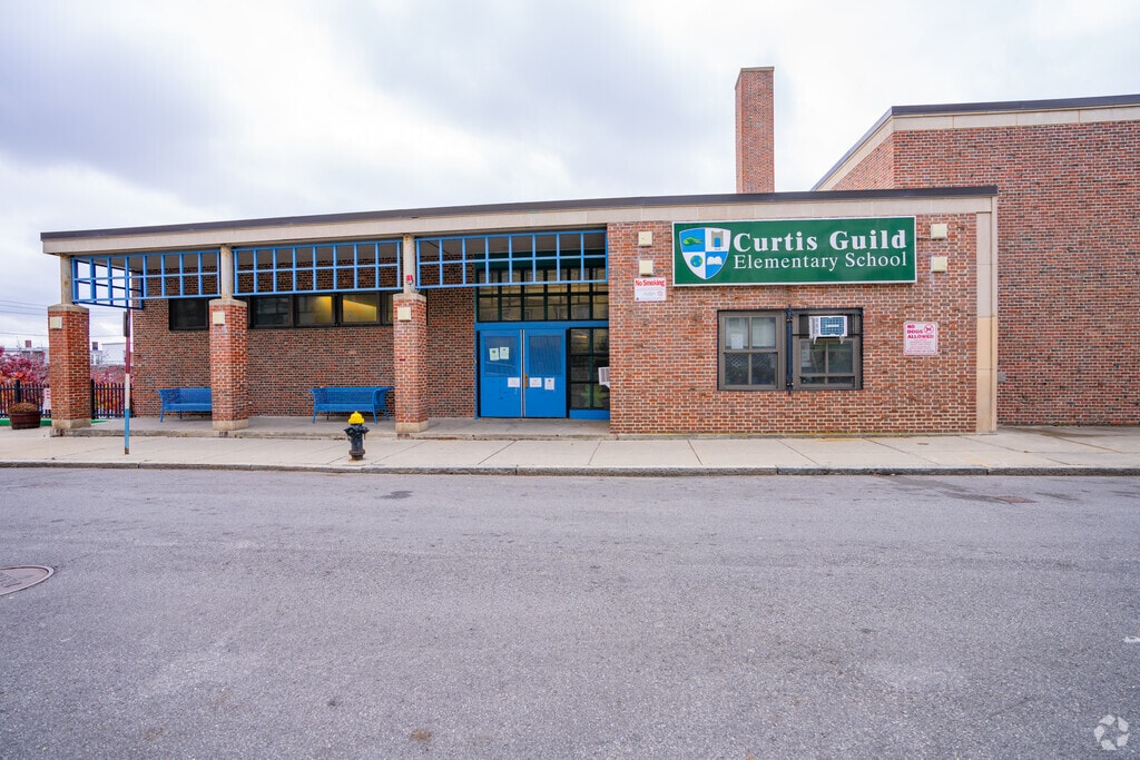 Curtis Guild Elementary is located in the Harbor View-Orient Heights neighborhood of Boston.