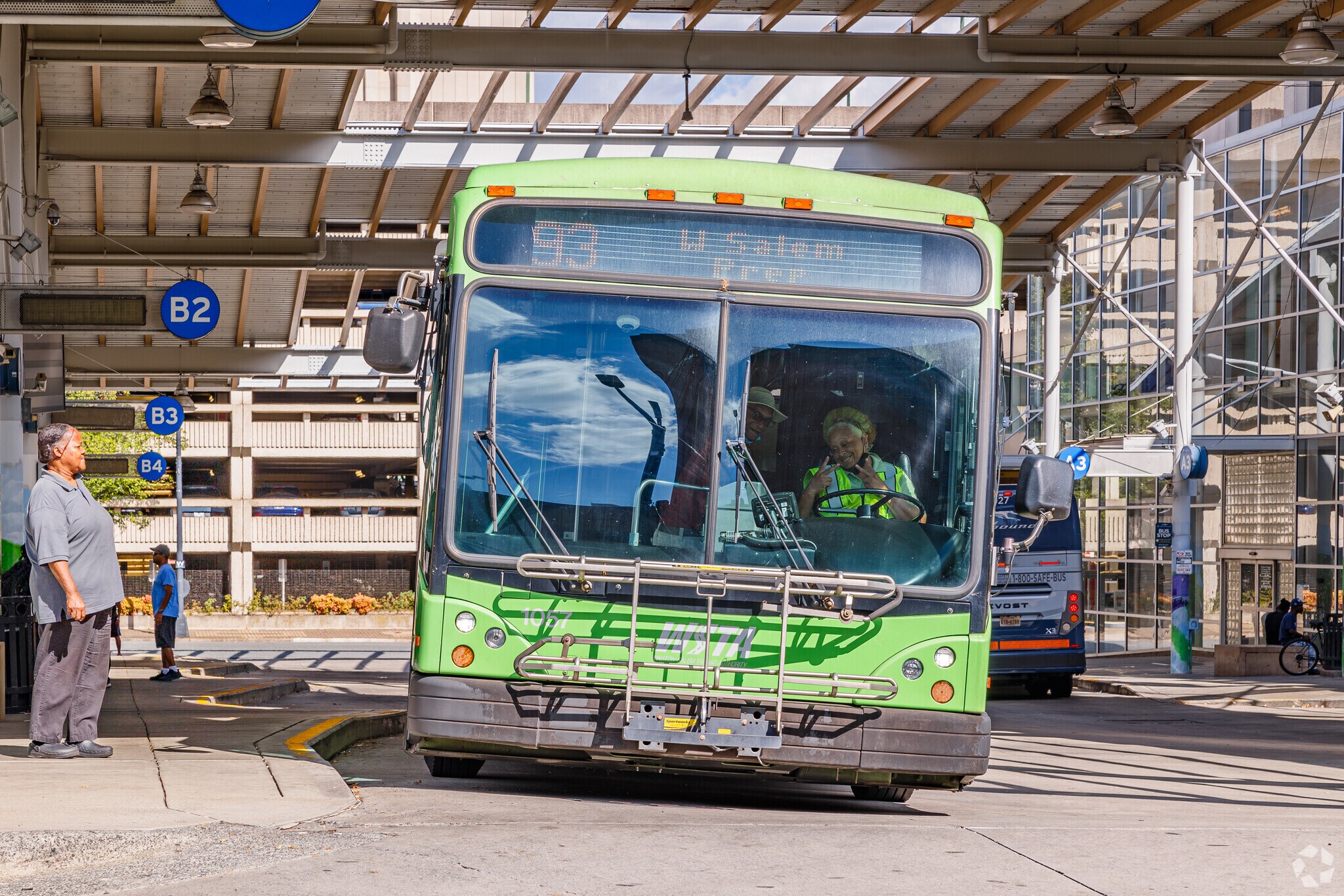 Bus services link Moravian-Baywood with surrounding communities.