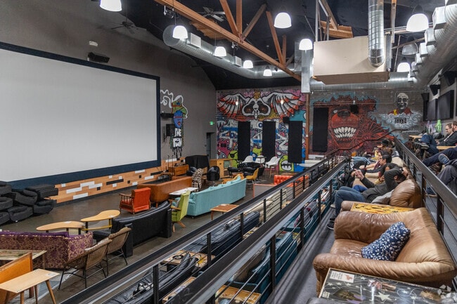 The Parkway Theater in Oakland is full of couches, chairs, and seating for a unique touch.