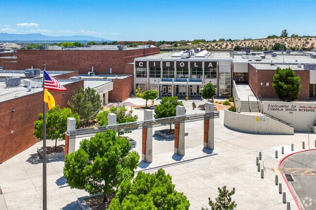 Students at Cibola High School can join 18 sports teams, including tennis and swimming.