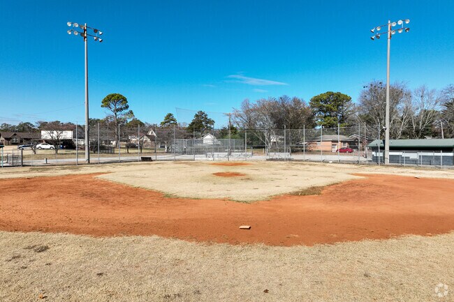 Baseball diamonds are one of the many sports fields in Mastin Lake Park.