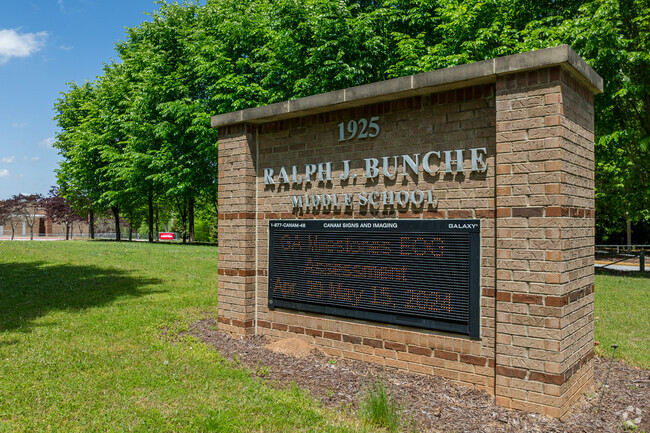 Bunche Middle School teaches over 875 students.