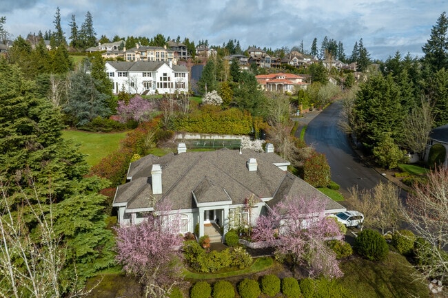 Many homes have their own tennis or basketball courts