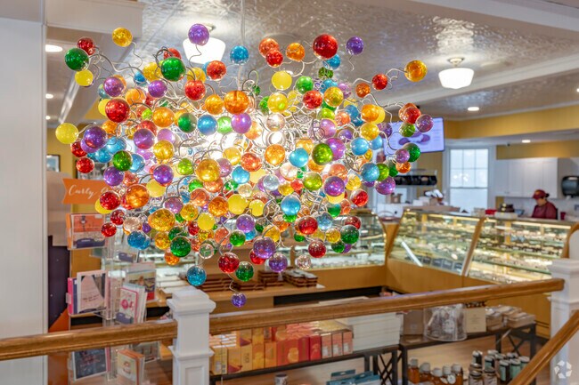 Deborah Anne's on Main St in Ridgefield is the only sweet shop with a lollipop chandelier.
