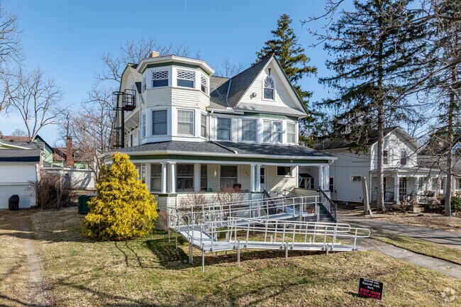 Some of Oberlin's Victorian homes have been converted in to multifamily dwellings.