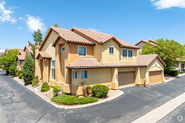 Rustic Spanish Revival townhouses cost around $600,000 in the Park Villas neighborhood.