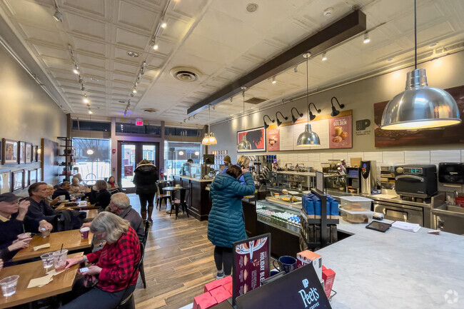 The always popular Peet's Coffee in the downtown Lexington, MA area nearby.