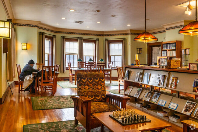 Enjoy a quiet space to think and work at the Hudson Public Library in Downtown Hudson.