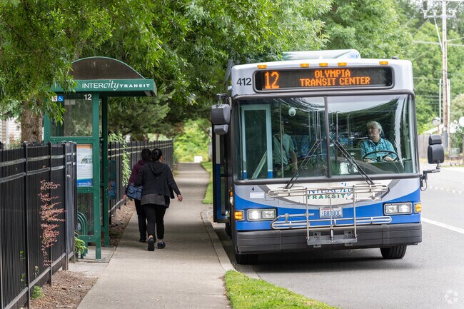 Residents of Tumwater Hill can easily commute using the public transit system.