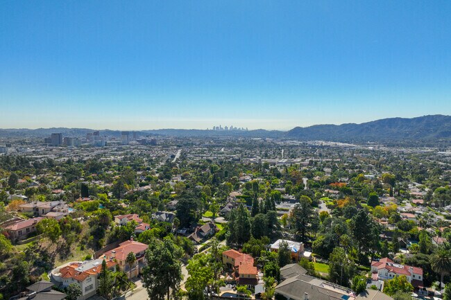 Glenwood homes offer views of the Los Angeles skyline from hillside streets.