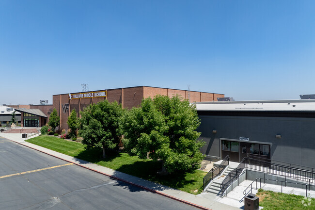 South student entrance at Valliview Middle School.
