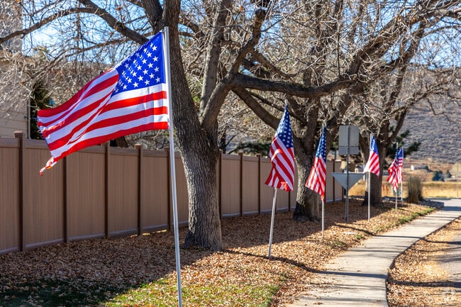 Townhouses and contemporary bungalows in Alkire Acres sit close to neighboring homes.