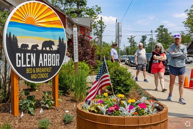 Glen Arbor's population grows significantly during the warm tourist-friendly summer months.