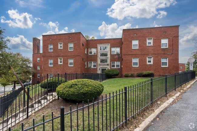 Typical apartment building in the Shipley Terrace neighborhood of Washington, DC.