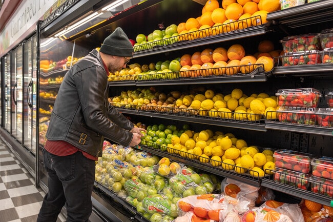 Save-A-Lot Food Store sells discounted fresh produce in Seven Mile-Rouge, Detroit.