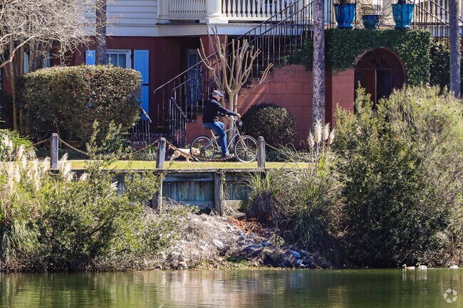 Two lakes in I'On are lined with walking and biking paths for residents.